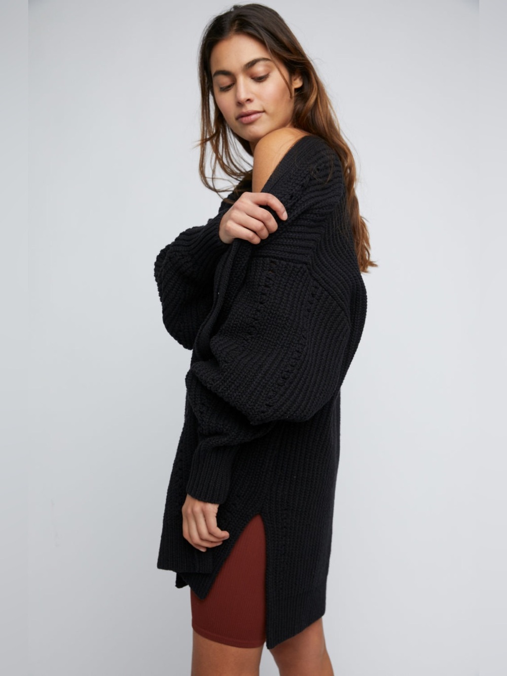 Free People Nightingale Cardi Sweater Black Size S - Picture 2 of 16
